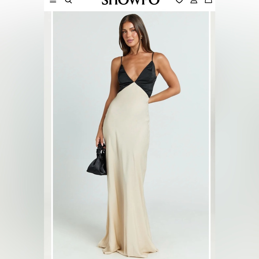 Showpo Cream Maxi Dress